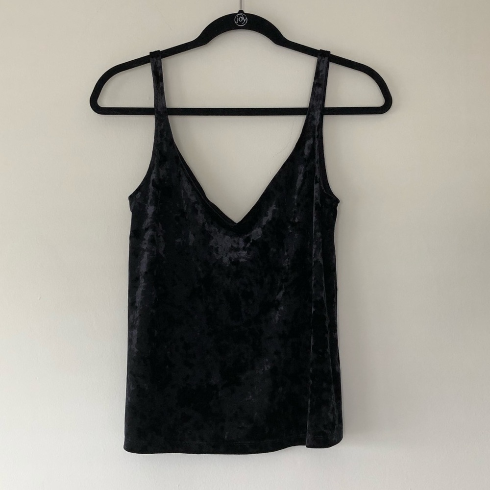 H&M crushed velvet tank top